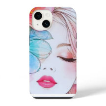 Étui de téléphone Fleur Femme Aquarelle Esthétique