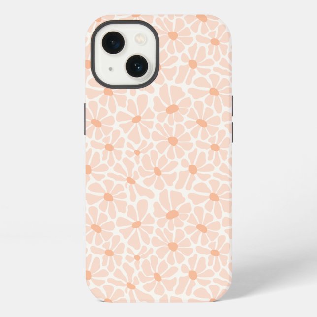 Coque iPhone Étui de téléphone Fleurs Rétro Boho Groovy (Verso)