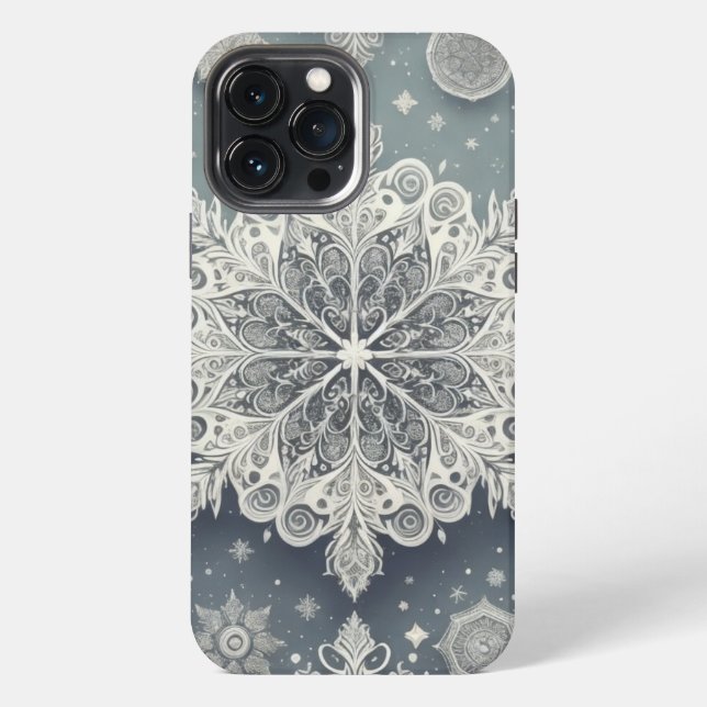 Coque iPhone Étui de téléphone flocon de neige (Verso)