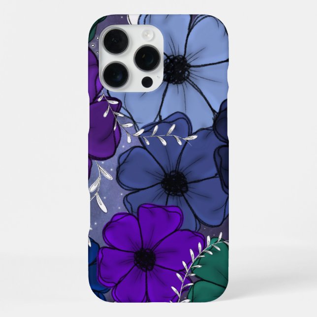 Coque iPhone Étui de téléphone floral (Verso)