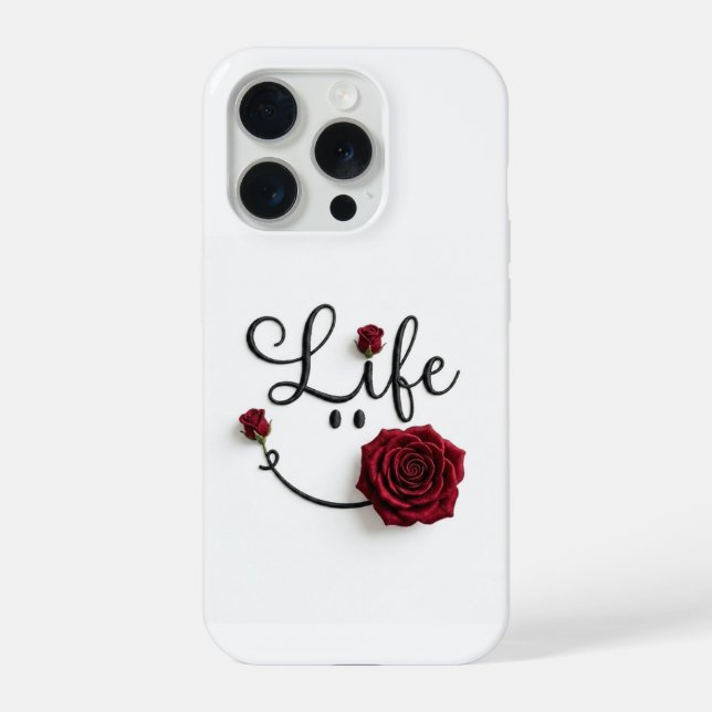 Coque iPhone Étui de téléphone floral mignon (Verso)