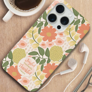 Coque iPhone 15 Pro Étui de téléphone floral - Moments joyeux, cœur re