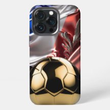 Étui de téléphone FRANCE Balle de Football métalli