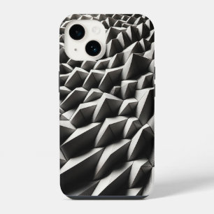 Coque Pour iPhone 14 Étui de téléphone géométrique 3D blanc moderne - M