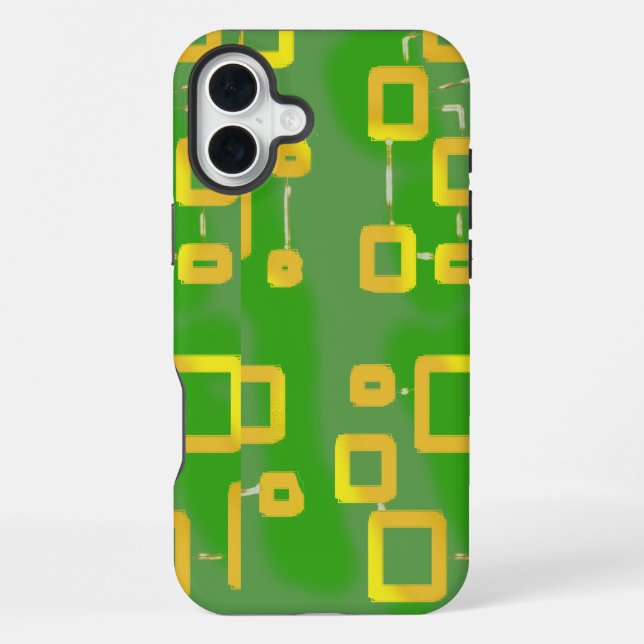 Coque iPhone Étui de téléphone géométrique vert (Verso)
