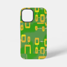 Étui de téléphone géométrique vert