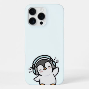 Coque iPhone 16 Pro Max Étui de téléphone Groovy Penguin Music Lover – Ble
