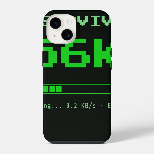 Coque iPhone Étui de téléphone I Survived 56K (Verso)