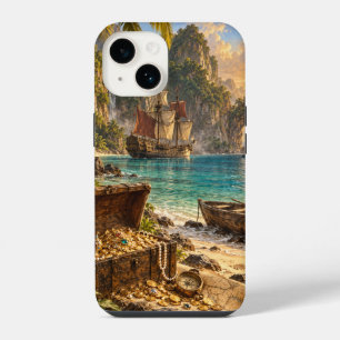 Coque Pour iPhone 14 Étui de téléphone Île au trésor pirate tropical
