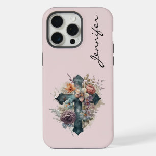 Coque iPhone 15 Pro Max Étui de téléphone iPhone Croix chrétienne personna