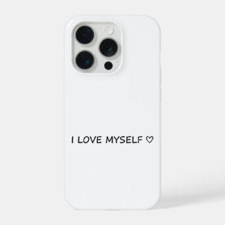 Coque iPhone 15 Pro Étui de téléphone “Je m'aime” – Mignon et abordabl