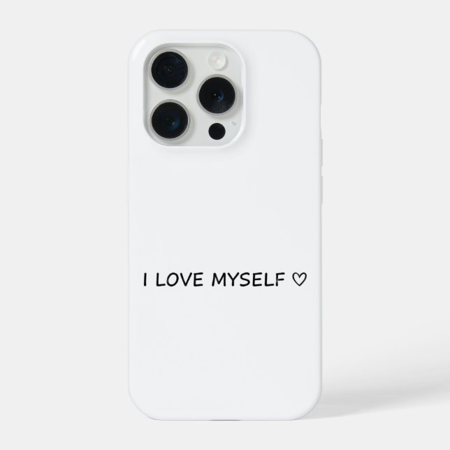 Coque iPhone Étui de téléphone “Je m'aime” – Mignon et abordabl (Verso)