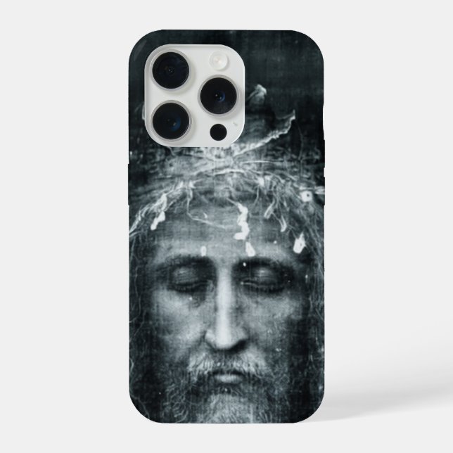 Coque iPhone Étui de téléphone Jésus Visage (Verso)