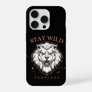 Coque iPhone 15 Pro Étui de téléphone Lion Sauvage Intrépide Bol Est