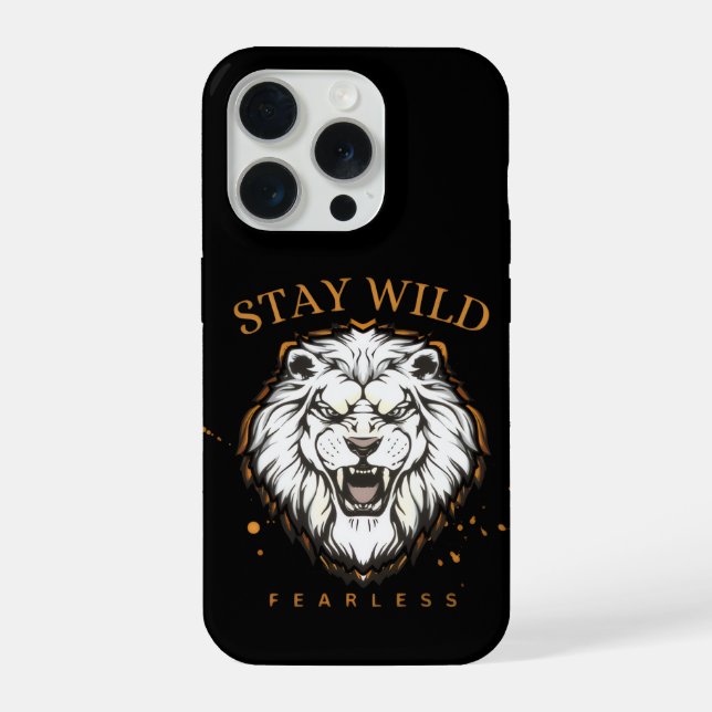 Coque iPhone Étui de téléphone Lion Sauvage Intrépide | Bol Est (Verso)