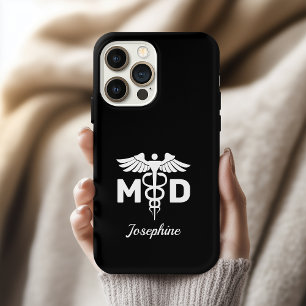 Coque iPhone 15 Pro Étui de téléphone Medical MD personnalisé, Cadeau 