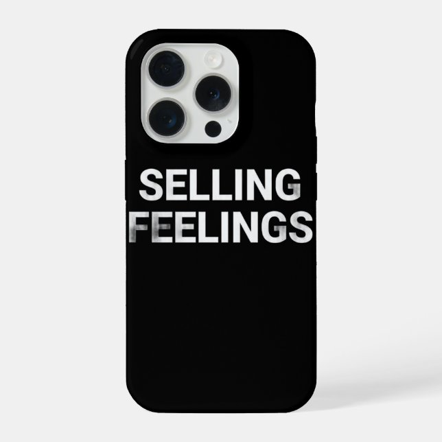 Coque iPhone Étui de téléphone minimal Vendre des sentiments Hu (Verso)
