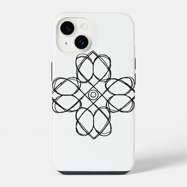 Coque iPhone Étui de téléphone, motif croisé (Verso)