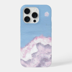 Coque iPhone 15 Pro Étui de téléphone Nuages Moutonneux Rose et Violet