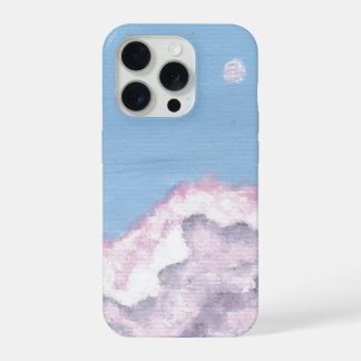Coque iPhone 15 Pro Étui de téléphone Nuages Moutonneux Rose et Violet