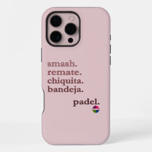 Coque iPhone 16 Pro Max Étui de téléphone Padel - Personnaliser le mot Vib