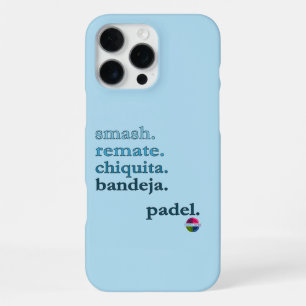Coque iPhone 16 Pro Max Étui de téléphone Padel - Personnaliser le mot Vib