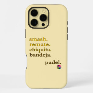 Coque iPhone 16 Pro Max Étui de téléphone Padel - Personnaliser le mot Vib
