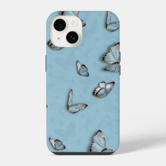 Coque Pour iPhone 14 Étui de téléphone Papillon Bleu | Jolie esthétique