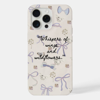 Coque iPhone 15 Pro Max Étui de téléphone papillon floral vintage