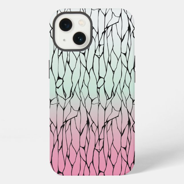 Coque iPhone Étui de téléphone Papillon Monarque Blanc et Rose  (Verso)