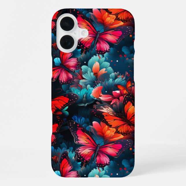 Coque iPhone Étui de téléphone Papillons (Verso)