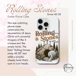 Coque iPhone 15 Pro Étui de téléphone Pâques "Rolling Stones depuis l'