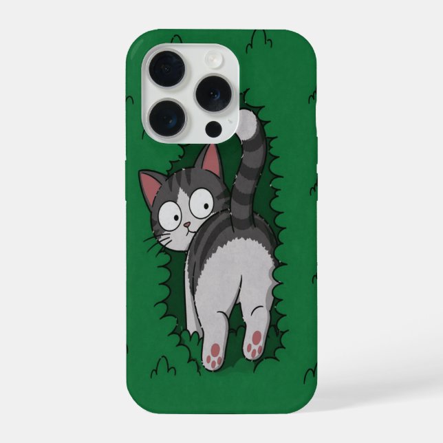 Coque iPhone Étui de téléphone Peek-a-Boo Kitty (Verso)