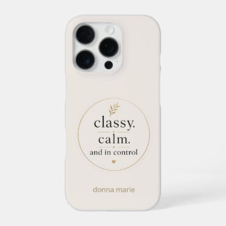 Coque iPhone 16 Pro Étui de téléphone personnalisable Classy Calme et 