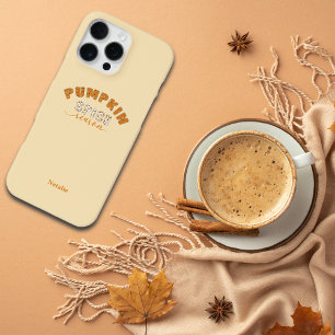 Coque iPhone 16 Pro Max Étui de téléphone personnalisé avec nom "Pumpkin S
