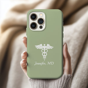Coque iPhone 15 Pro Étui de téléphone personnalisé pour infirmière méd