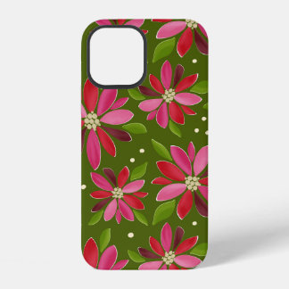 Coque iPhone 12 Étui de téléphone Poinsettia