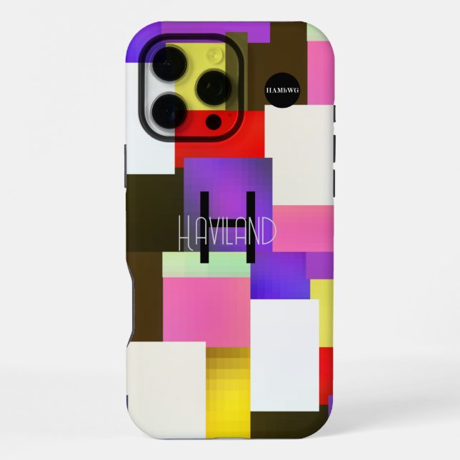 Coque iPhone Étui de téléphone portable à design abstrait moder (Verso)