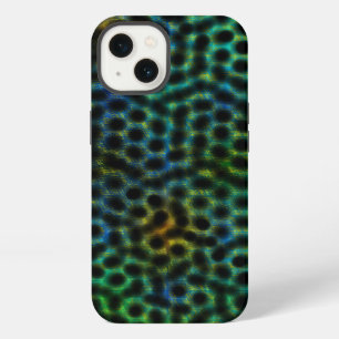 Etui iPhone 13 Étui de téléphone portable, vert avec cercle et fo