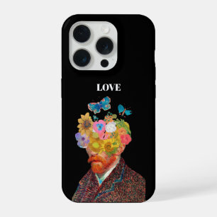 Coque iPhone 15 Pro Étui de téléphone portrait LOVE Van Gogh