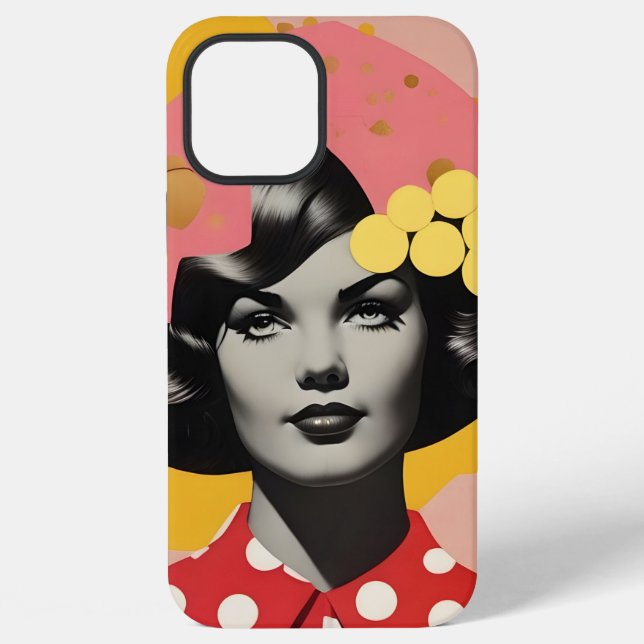 Coque iPhone Étui de téléphone portrait Pop Art (Verso)