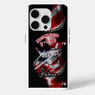 Coque iPhone 15 Pro Étui de téléphone pour avion de chasse F86 Sabre