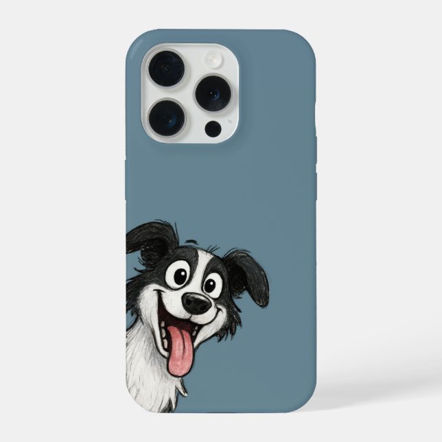 Coque iPhone Étui de téléphone pour chien mignon (Verso)
