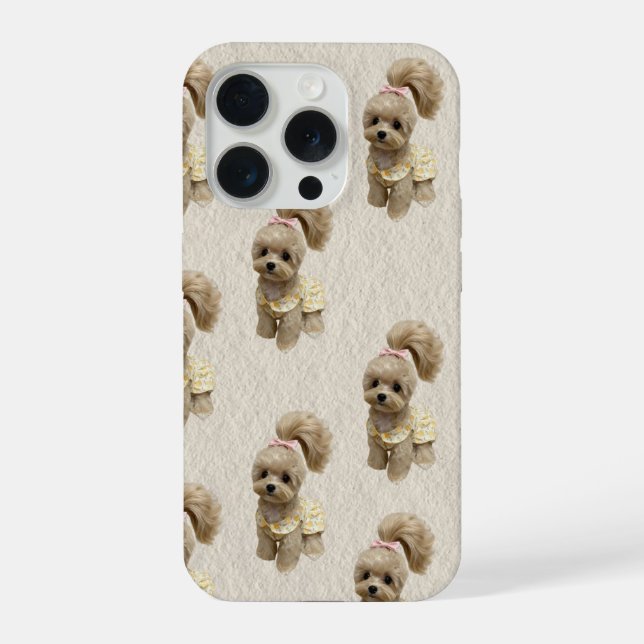 Coque iPhone Étui de téléphone pour chiot mignon (Verso)