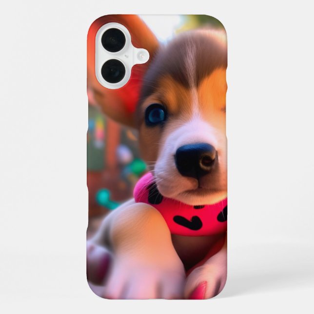 Coque iPhone Étui de téléphone pour chiot mignon (Verso)