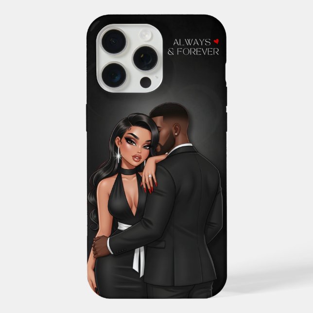 Coque iPhone Étui de téléphone pour couple de luxe (Verso)