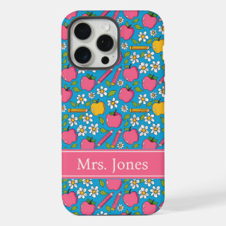 Coque iPhone 15 Pro Max Étui de téléphone pour enseignante mignonne | Nom