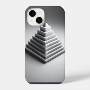 Coque Pour iPhone 14 Étui de téléphone Pyramide 3D Blanc Minimaliste -