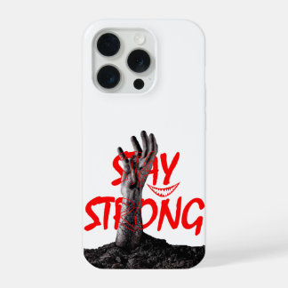 Coque iPhone 15 Pro Étui de téléphone : Restez Fort Citations de Motiv