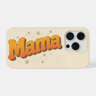 Coque iPhone 15 Pro Étui de téléphone Rétro Groovy Mama 70s Typographi